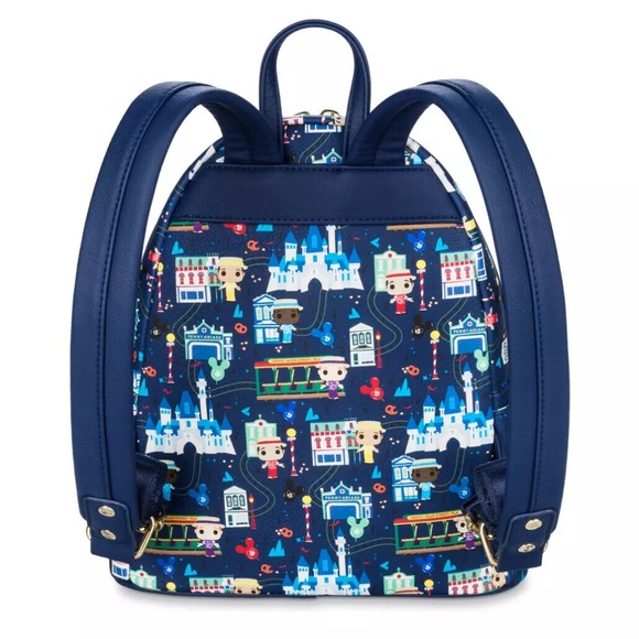 Loungefly Disney Exclusive Main Street USA Dapper Dans Backpack & Wallet Set NEW - Picture 3 of 7